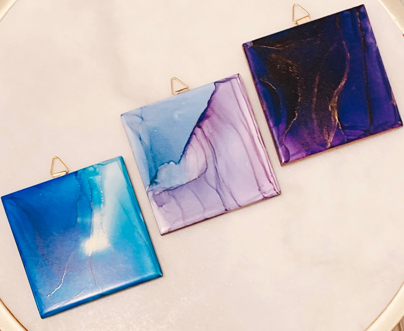 Alcohol Ink Art Tiles - $20 per tile - $50 for all