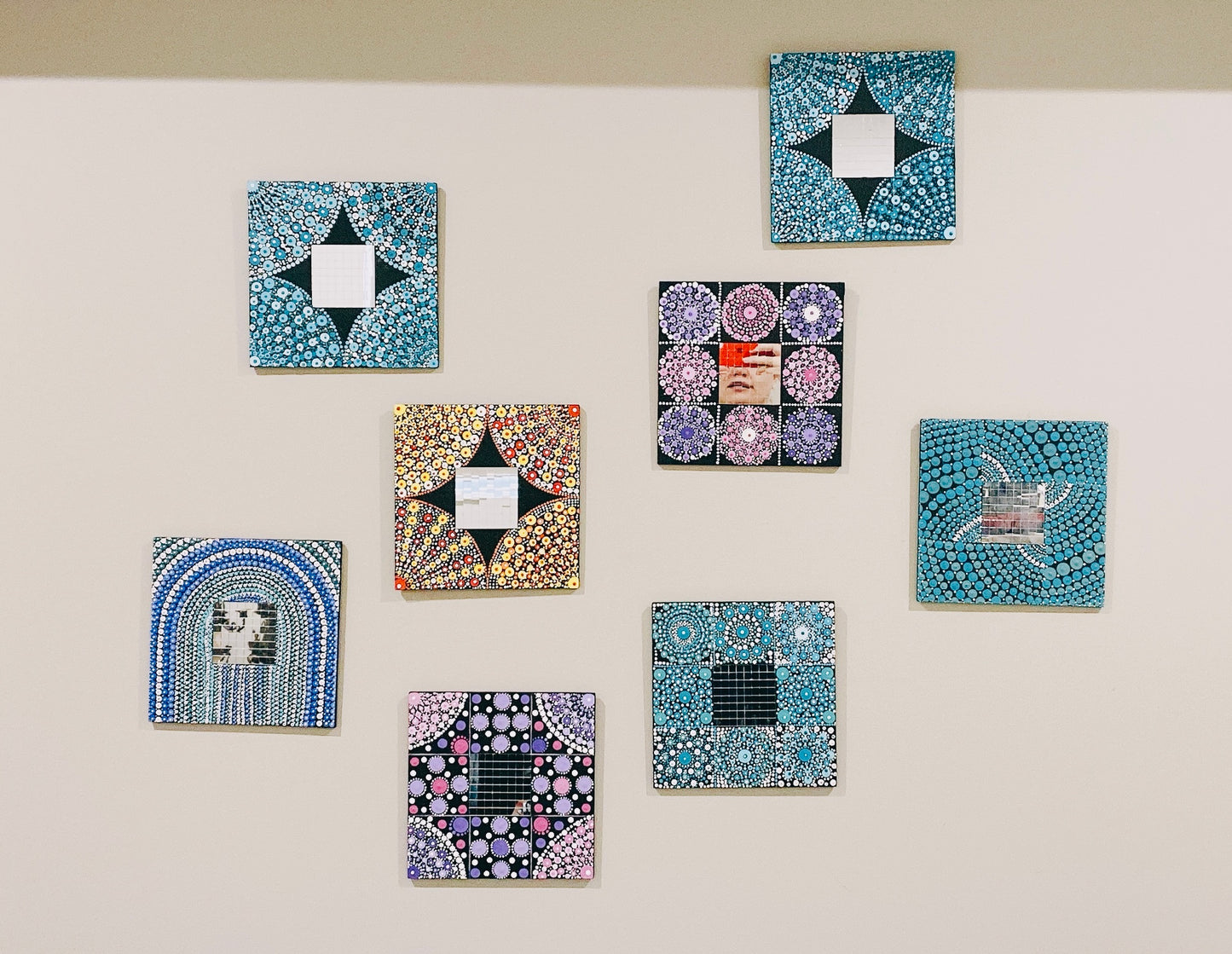 Mandala Art-Mirror collection-8 Pieces